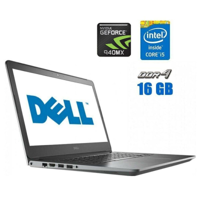 БУ Ноутбук Ігровий ноутбук Dell Vostro 5568/ 15.6 " (1920x1080) TN / Intel Core i5-7200U (2 (4) ядра по 2.5 - 3.1 GHz) / 16 GB DDR4 / 256 GB SSD / nVidia GeForce 940MX, 4 GB GDDR5, 64-bit / WebCam / АКБ NEW