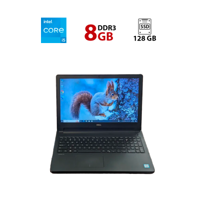 БУ Ноутбук Ноутбук Dell Latitude 3570 / 15.6" (1366x768) TN / Intel Core i5-6200U (2 (4) ядра по 2.3 - 2.8 GHz) / 8 GB DDR3 / 128 GB SSD / Intel HD Graphics 520 / WebCam / Win 10 Pro