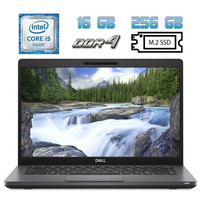БУ Ноутбук Ультрабук Б-клас Dell Latitude 5400 / 14" (1366x768) TN / Intel Core i5-8365u (4 (8) ядра по 1.6 - 4.1 GHz) / 16 GB DDR4 / 256 GB SSD M. 2 / Intel UHD Graphics 620 / WebCam / USB 3.1 / HDMI / Windows 10 ліцензія