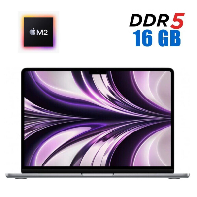 БУ Ноутбук Ноутбук Apple MacBook Air 13 A2681 / 13.6" (2560X1664) IPS / Apple M2 (8 ядер по 3.49 GHz) / 8 GB DDR5 / 256 GB SSD / Apple M2 Graphics / WebCam / MacOS / Midnight