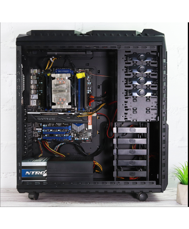 Ігровий системний блок Cooler Master Haf X FullTower Intel Xeon E5-2695 v2 32Gb RAM 256Gb SSD + 2x1Tb HDD + AMD Radeon RX 580 8Gb фото_5
