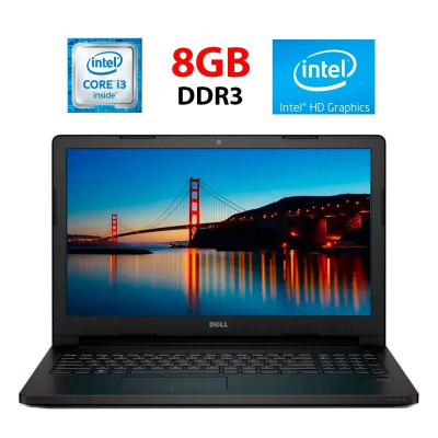 БУ Ноутбук Ноутбук Dell Latitude 3570 / 15" (1366x768) TN / Intel Core i3-6100U (2 (4) ядра по 2.3 GHz) / 8 GB DDR3 / 256 GB SSD / Intel HD Graphics 520 / WebCam