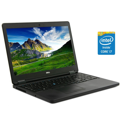 БУ Ноутбук Ноутбук Dell Latitude E5550 / 15.6" (1366x768) TN / Intel Core i7-5600U (2 (4) ядра по 2.6 - 3.2 GHz) / 16 GB DDR3 / 240 GB SSD / Intel HD Graphics 5500 / WebCam / Win 10 Pro