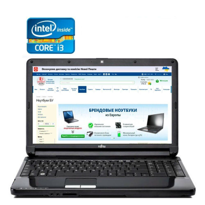 БУ Ноутбук Ноутбук Fujitsu Lifebook AH530 / 15" (1366x768) TN / Intel Core i3-370M (2 (4) ядра по 2.4 GHz) / 4 GB DDR3 / 500 GB HDD / Intel HD Graphics / WebCam
