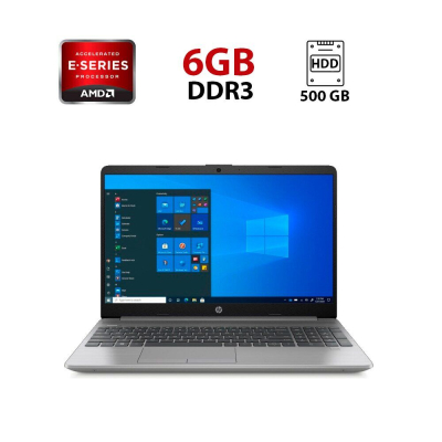 БУ Ноутбук Ноутбук HP 255 / 15.6" (1366x768) TN / AMD E1-1500 (2 ядра по 1.5 GHz) / 6 GB DDR3 / 500 GB HDD / AMD Radeon HD 7310M / WebCam