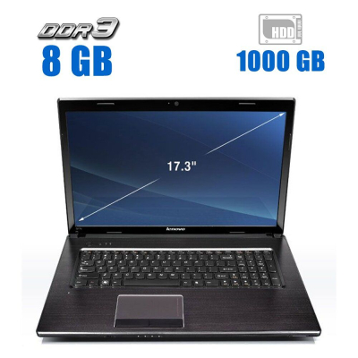 БУ Ноутбук Ноутбук Б-клас Lenovo G770/ 17.3 " (1600x900) TN / Intel Core i3-2350M (2 (4) ядра по 2.3 GHz) / 8 GB DDR3 / 1000 Gb HDD / Intel HD Graphics 4000 / WebCam / без АКБ