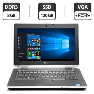 БУ Ноутбук Ноутбук Dell Latitude E6420 / 14" (1366x768) TN / Intel Core i5-2520M (2 (4) ядра по 2.5 - 3.2 GHz) / 8 GB DDR3 / 120 GB SSD / Intel HD Graphics 3000 / WebCam / VGA