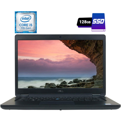 БУ Ноутбук Ноутбук Б-клас Dell Latitude 5490 / 14" (1366x768) TN / Intel Core i5-7300U (2 (4) ядра по 2.6 - 3.5 GHz) / 4 GB DDR4 / 128 GB SSD / Intel HD Graphics 620 / WebCam / USB 3.1 / HDMI / Windows 10 ліцензія
