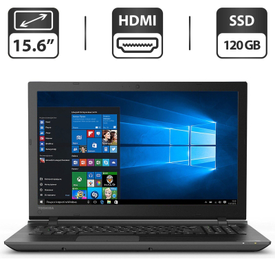 БУ Ноутбук Ноутбук Б-класс Toshiba Satelilte C55 / 15.6" (1366x768) TN / Intel Core i3-4005U (2 (4) ядра по 1.7 GHz) / 4 GB DDR3 / 128 GB SSD / Intel HD Graphics 4400 / WebCam / HDMI