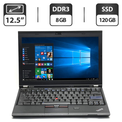 БУ Ноутбук Нетбук Lenovo ThinkPad X220 / 12.5 " (1366x768) IPS / Intel Core i7-2640M (2 (4) ядра по 2.8-3.5 GHz) / 8 GB DDR3 / 120 GB SSD / Intel HD Graphics 3000 / WebCam / Fingerprint