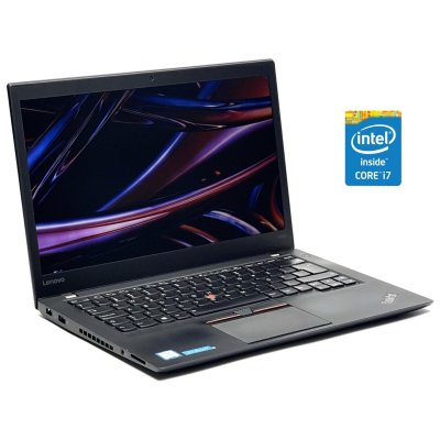 БУ Ноутбук Ультрабук Lenovo ThinkPad T460s / 14" (2560x1440) IPS / Intel Core i7-6600U (2 (4) ядра по 2.6 - 3.4 GHz) / 8 GB DDR4 / 256 GB SSD / Intel HD Graphics 520 / WebCam / Win 10 Pro