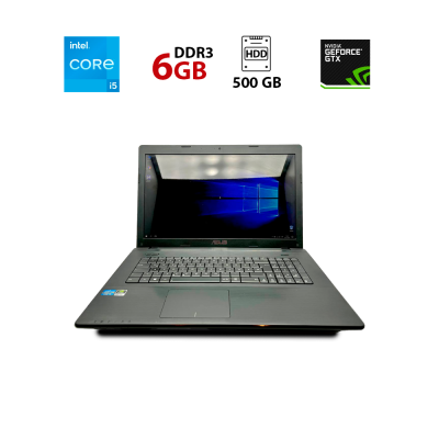 БУ Ноутбук Ноутбук Asus X75VD / 17.3" (1600x900) TN / Intel Core i5-3210M (2 (4) ядра по 2.5 - 3.1 GHz) / 6 GB DDR3 / 500 GB HDD / nVidia GeForce GT 410M, 1 GB DDR3, 64-bit / WebCam