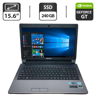 БУ Ноутбук Ноутбук Б-класс Medion Akoya P6638 / 15.6" (1366x768) TN / Intel Core i3-3120M (2 (4) ядра по 2.5 GHz) / 8 GB DDR3 / 240 GB SSD / nVidia GeForce GT 635M, 1 GB GDDR3, 128-bit / WebCam / VGA