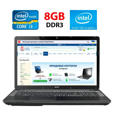 БУ Ноутбук Ноутбук Acer TravelMate P273-M / 17" (1600x900) TN / Intel Core i3-3110M (2 (4) ядра по 2.4 GHz) / 8 GB DDR3 / 128 GB SSD / Intel HD Graphics 4000 / WebCam