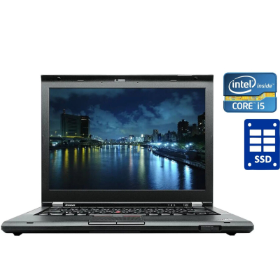 БУ Ноутбук Ноутбук А-класс Lenovo ThinkPad T430 / 14" (1600x900) TN / Intel Core i5-2520M (2 (4) ядра по 2.5 - 3.2 GHz) / 4 GB DDR3 / 120 GB SSD / Intel HD Graphics 3000 / WebCam / DVD-RW