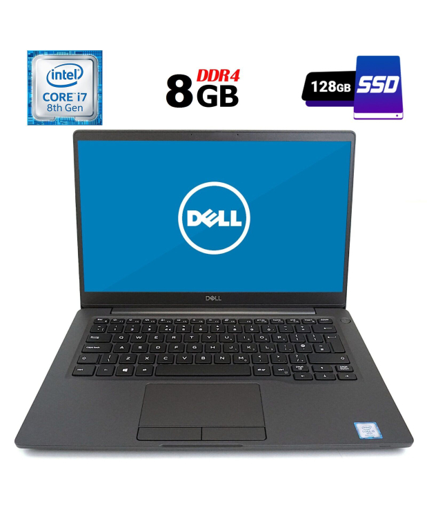 Ноутбук Б-клас Dell Latitude 7300 / 13.3 (1366x768) TN / Intel Core i7-8665u (4 (8) ядра по 1.9-4.8 GHz) / 8 GB DDR4 / 128 GB SSD / Intel UHD Graphics 620 / HDMI / Windows 10 ліцензія