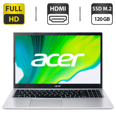 БУ Ноутбук Ультрабук Acer Aspire 3 A315-58 / 15.6" (1920x1080) TN / Intel Core i3-1115G4 (2 (4) ядра по 4.1 GHz) / 4 GB DDR4 / 120 GB SSD M.2 / Intel UHD Graphics / WebCam / HDMI