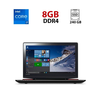БУ Ноутбук Ноутбук Lenovo IdeaPad Y700-15 / 14" (1366x768) TN / Intel Core i7-6700HQ (4 (8) ядра по 2.6 - 3.5 GHz) / 8 GB DDR4 / 240 GB SSD / Intel HD Graphics 530 / WebCam