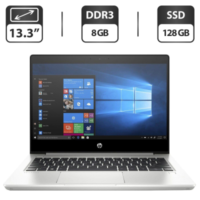 БУ Ноутбук Ультрабук Б-класс HP ProBook 430 G6 / 13.3" (1366x768) TN / Intel Core i3-8145U (2 (4) ядра по 2.1 - 3.9 GHz) / 8 GB DDR3 / 128 GB SSD / Intel UHD Graphics / WebCam / HDMI