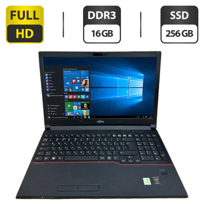 БУ Ноутбук Ноутбук Fujitsu LifeBook E554 / 15.6'' (1920x1080) TN / Intel Core i7-4712MQ (4 (8) ядра по 2.3 - 3.3 GHz) / 16 GB DDR3 / 256 GB SSD / Intel HD Graphics 4600 / WebCam / VGA