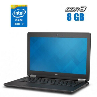 БУ Ноутбук Нетбук Б-клас Dell Latitude E7250 / 12.5" (1366x768) TN / Intel Core i5 - 5300U (2 (4) ядра по 2.3-2.9 GHz) / 8 GB DDR3 / 120 GB SSD / Intel HD Graphics 5500 / WebCam