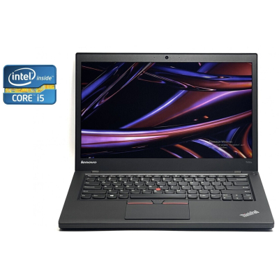 БУ Ноутбук Ультрабук Lenovo Thinkpad T450s / 14" (1920x1080) IPS Touch / Intel Core i5-5300U (2 (4) ядра по 2.3 - 2.9 GHz) / 12 GB DDR3 / 480 GB SSD / Intel HD Graphics 5500 / WebCam / 2x АКБ