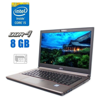 БУ Ноутбук Ноутбук Fujitsu LifeBook E746 / 14" (1366x768) TN / Intel Core i5-6200U (2 (4) ядра по 2.3 - 2.8 GHz) / 8 GB DDR4 / 480 GB SSD / Intel HD Graphics 520 