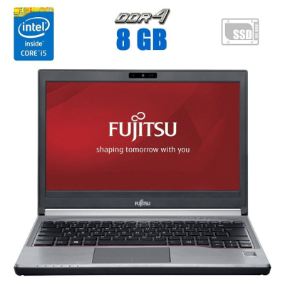 БУ Ноутбук Ноутбук Fujitsu Lifebook E736 / 13.3" (1366x768) TN / Intel Core i5-6300U (2 (4) ядра по 2.4 - 3.0 GHz) / 8 GB DDR4 / 240 GB SSD / Intel HD Graphics 520 / WebCam