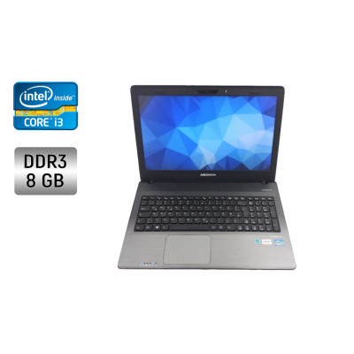 БУ Ноутбук Ноутбук Medion Akoya E6232 / 15.6" (1366x768) TN / Intel Core i3-3110M (2 (4) ядра по 2.4 GHz) / 8 GB DDR3 / 250 GB HDD / Intel HD Graphics 4000 / WebCam / DVD-RW