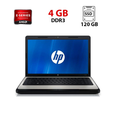 БУ Ноутбук Ноутбук Б-класс HP 635 / 15.6" (1366x768) TN / AMD E-300 (2 ядра по 1.3 GHz) / 4 GB DDR3 / 120 GB SSD / AMD Radeon HD 6310 Graphics / WebCam / АКБ не держит