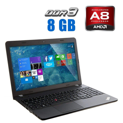 БУ Ноутбук Ноутбук Б-класс Lenovo ThinkPad E555 / 15.6" (1366x768) TN / AMD A8-7100 (4 ядра по 1.8 - 3.0 GHz) / 8 GB DDR3 / 240 GB SSD / AMD Radeon R5 Graphics / WebCam 