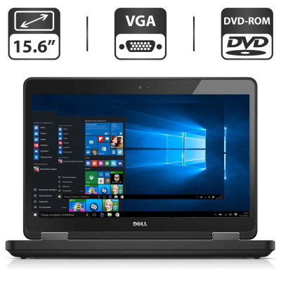 БУ Ноутбук Ноутбук Б-класс Dell Latitude E5540 / 15.6" (1366x768) TN / Intel Core i3-4030U (2 (4) ядра по 1.9 GHz) / 4 GB DDR3 / 500 GB HDD / Intel HD Graphics 4400 / WebCam / DVD-ROM / VGA