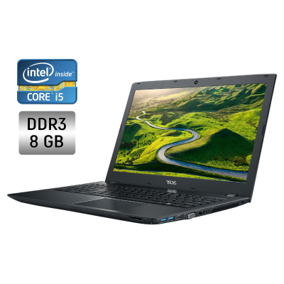 БУ Ноутбук Ноутбук Б-класс Acer Aspire E15 / 15.6" (1920x1080) TN / Intel Core i5-6200U (2 (4) ядра по 2.3 - 2.8 GHz) / 8 GB DDR3 / 128 GB SSD + 1000 GB HDD / Intel HD Graphics 520 / WebCam / HDMI