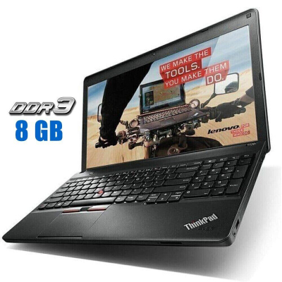 БУ Ноутбук Ноутбук Б-класс Lenovo Thinkpad E530 / 15.6" (1366x768) TN / Intel Core i3-3120M (2 (4) ядра по 2.5 GHz) / 8 GB DDR3 / 128 GB SSD + 500 GB HDD / Intel HD Graphics 4000 / WebCam / DVD-RW