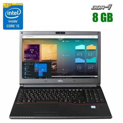 БУ Ноутбук Ноутбук Fujitsu LifeBook E556 / 15.6" (1366x768) TN / Intel Core i5-6200U (2 (4) ядра по 2.3 - 2.8 GHz) / 8 GB DDR4 / 256 GB SSD / Intel HD Graphics 520 / WebCam