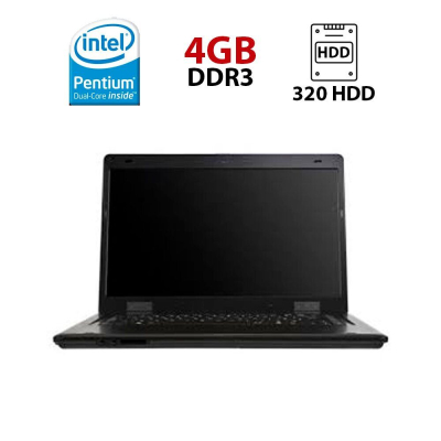 БУ Ноутбук Ноутбук GIGABYTE E1500 / 15.6" (1366x768) TN / Intel Pentium T4400 (2 ядра по 2.2 GHz) / 4 GB DDR2 / 320 GB HDD / Intel GMA Graphics 4500M / Акб не держит