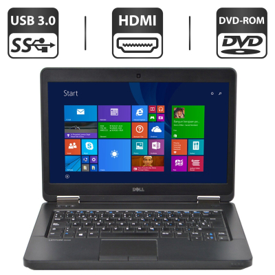 БУ Ноутбук Ноутбук Б-клас Dell Latitude E5440 / 14" (1366x768) TN / Intel Core i3-4030U (2 (4) ядра по 1.9 GHz) / 4 GB DDR3 / 500 Gb HDD / Intel HD Graphics 4400 / WebCam / DVD-ROM