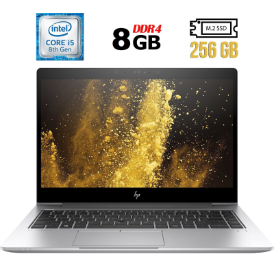 БУ Ноутбук Ультрабук Б-клас HP EliteBook 840 G5 / 14" (1920x1080) IPS / Intel Core i5 - 8350U (4 (8) ядра по 1.7-3.6 GHz) / 8 GB DDR4 / 256 GB SSD M. 2 / Intel UHD Graphics 620 / WebCam / Fingerprint / USB 3.1 / HDMI