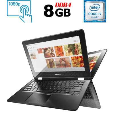 БУ Ноутбук Ноутбук-трансформер Б-класс Lenovo Flex 3-1480 / 14" (1920x1080) IPS Touch / Intel Core i7-6500U (2 (4) ядра по 2.5 - 3.1 GHz) / 8 GB DDR4 / 240 GB SSD / Intel HD Graphics 520 / WebCam / HDMI