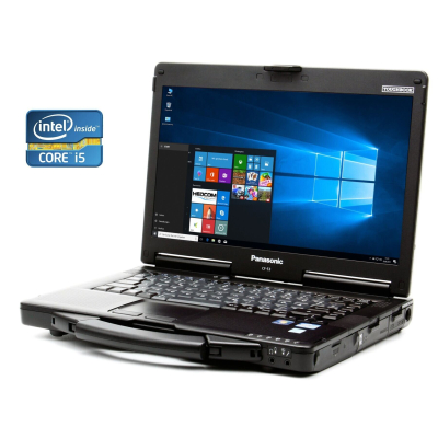 БУ Ноутбук Защищенный ноутбук Panasonic Toughbook CF-53 / 14" (1366x768) TN / Intel Core i5-2410M (2 (4) ядра по 2.3 - 2.9 GHz) / 12 GB DDR3 / 480 GB SSD / Intel HD Graphics 3000 / Win 10 Pro