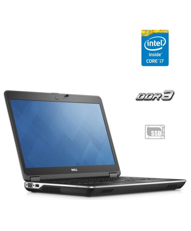 Ноутбук Б-клас Dell Latitude E6440 / 14  (1920x1080) IPS / Intel Core i7-4610m (2 (4) ядра по 3.0-3.7 GHz) / 4 GB DDR3 / 120 GB SSD / Intel HD Graphics 4600