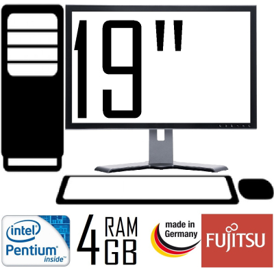 КОМП'ЮТЕР FUJITSU ESPRIMO P400 PENTIUM G620 CORE 2 DUO SOCKET 1155 4GB DDR3 +19"` TFT