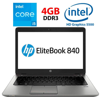 БУ Ноутбук Ультрабук Б-класс HP EliteBook 840 G2 / 14" (1920x1080) TN / Intel Core i5-5300U (2 (4) ядра по 2.3 - 2.9 GHz) / 4 GB DDR3 / 500 GB HDD / Intel HD Graphics 5500 / WebCam