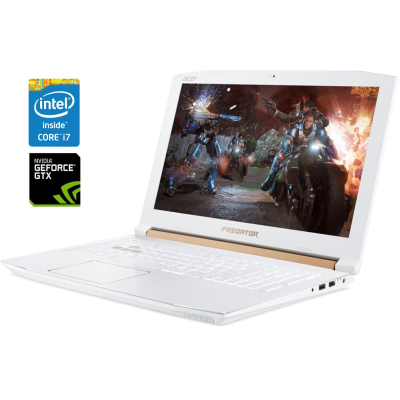 БУ Ноутбук Игровой ноутбук Acer Predator Helios 300 PH315-51 White / 15.6" (1920x1080) IPS / Intel Core i7-8750H (6 (12) ядер по 2.2 - 4.1 GHz) / 16 GB DDR4 / 256 GB SSD / nVidia GeForce GTX 1060, 6 GB GDDR5, 192-bit / WebCam