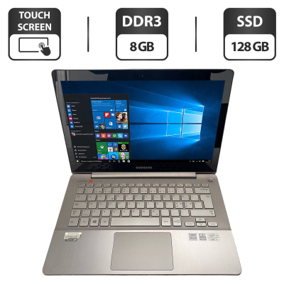 БУ Ноутбук Ноутбук Б-класс Samsung NP740U3E / 13.3" (1920x1080) TN Touch / Intel Core i5-3337U (2 (4) ядра по 1.8 - 2.7 GHz) / 8 GB DDR3 / 128 GB SSD / Intel HD Graphics 4000 / WebCam / HDMI