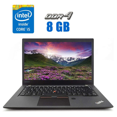 БУ Ноутбук Ультрабук Lenovo ThinkPad T470s / 14 " (1920x1080) IPS / Intel Core i5-6300U (2 (4) ядра 2.4-3.0 GHz) / 8 GB DDR4 / 240 GB SSD / Intel HD Graphics 520 / WebCam / HDMI