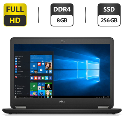 БУ Ноутбук Ультрабук Dell Latitude E7470/ 14 " (1920x1080) IPS / Intel Core i5-6300U (2 (4) ядра по 2.4 - 3.0 GHz) / 8 GB DDR4 / 256 GB SSD / Intel HD Graphics 520 / WebCam / HDMI