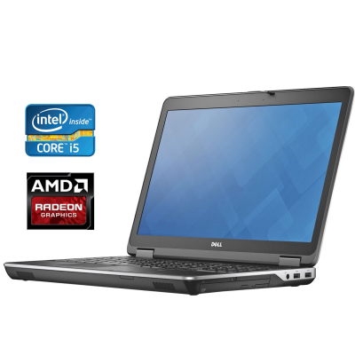БУ Ноутбук Ноутбук Dell Latitude E6540 / 15.6" (1920x1080) IPS / Intel Core i5-4310M (2 (4) ядра по 2.7 - 3.4 GHz) / 4 GB DDR3 / 120 GB SSD / AMD Radeon HD 8790M, 2 GB GDDR5, 128-bit / WebCam / Windows 10