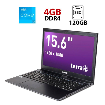 БУ Ноутбук Ноутбук Terra Mobile 1515 / 15.6" (1920x1080) IPS / Intel Core i3-7100U (2 (4) ядра по 2.4 GHz) / 4 GB DDR4 / 120 GB SSD / Intel HD Graphics 620 / WebCam