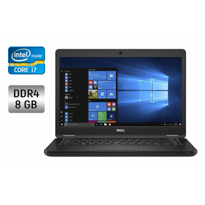 БУ Ноутбук Ультрабук Dell Latitude 5480 / 14" (1920x1080) IPS / Intel Core i7-7600U (2 (4) ядра по 2.8 - 3.9 GHz) / 8 GB DDR4 / 256 GB SSD / Intel HD Graphics 620 / WebCam / Fingerprint / Windows 10